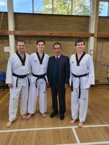 George, Guy and James with Grandmaster Yoon